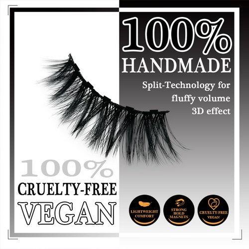 AulanRose Magnetic Eyelashes with Eyeliner,/3D Layered Medium Cat Eye Magnetic Lashes Natural Looking Cruelty-Free & Vegan Faux Mink Lashes /60 Wears