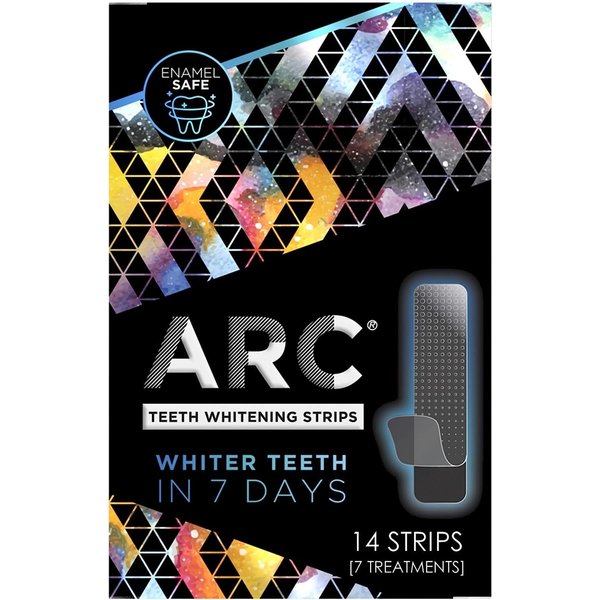 ARC Teeth Whitening Strip Kit, Smile Amplifier Kit, 14 Strips (7 Count Pack)