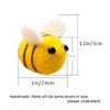 AcceLeah 25Pcs Wool Felt Bumble Bee Cute Bee Craft Ball Nursery Perfect for Baby Room Shower Gift Decorations or Costume Accessories