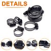 ISPINNER 60pcs Stainless Steel Adjustable 6-38mm Range Worm Gear Hose Clamps Assortment Kit for Plumbing, Automotive, Mechanical Applications (Black)