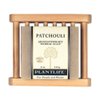 Plantlife Wood Soap Dish and Patchouli Bar Soap - Moisturizing and Soothing Soap for Your Skin - Hand Crafted Using Plant-Based Ingredients - Made in California 4oz Bar