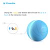 Cheerble Wicked Indoor Outdoor 3 Mode Self Propelling Interactive Dog Toy Ball for Boredom and Mental Stimulaiton, 3 inch Diameter, Blue