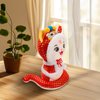 KHJCXS 10" Chinese New Year Plush,Lunar New Year Snake Plush Toy with 3D Cape&Cute Expression,Soft and Cute Cartoon Snake Stuffed Plush for Chinese New Year Gifts Blessing,Kids Gifts (Red)