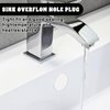 12 Pcs Rubber Sink Overflow Cap Sink Overflow Hole Cover Reusable Sinking Hole Insert CapRound Overflows Cover Hone Use Basin Ring Insert Plug for Kitchen Bathroom Basin