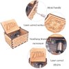 The Legend of Zelda Music Box Hand Crank Musical Box Carved Wooden,Play Zelda:Song of Storms from Ocarina of Time,Brown