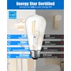 MASTERY MART 10 Pack Vintage LED Edison Bulbs, E26 Led Bulb 5.5W Equivalent to 60W, Dimmable, 5000K Daylight White, High Brightness ST58 Antique LED Filament Bulbs, Clear Glass