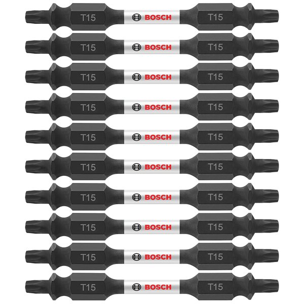 BOSCH ITDET152503 3-Pack 2-1/2 In. Torx #15 Impact Tough Double-Ended Screwdriving Bits