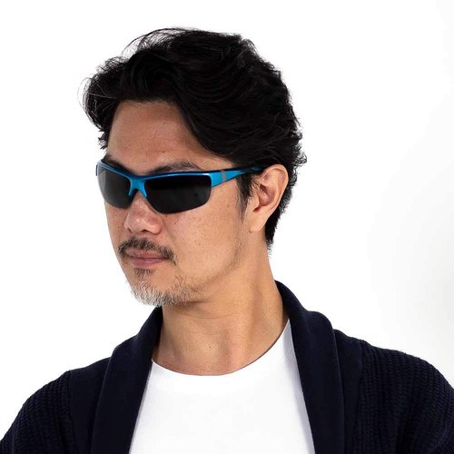 VITENZI Bifocal Sunglasses for Men and Women Sport Wrap Around Reading Sun Tinted Glasses with Readers - Rome in Blue 1.50