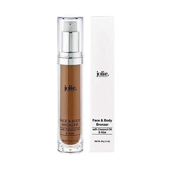 Jolie Face & Body Bronzer with Coconut Oil & Aloe Vera - Subtle Shimmer (28g)