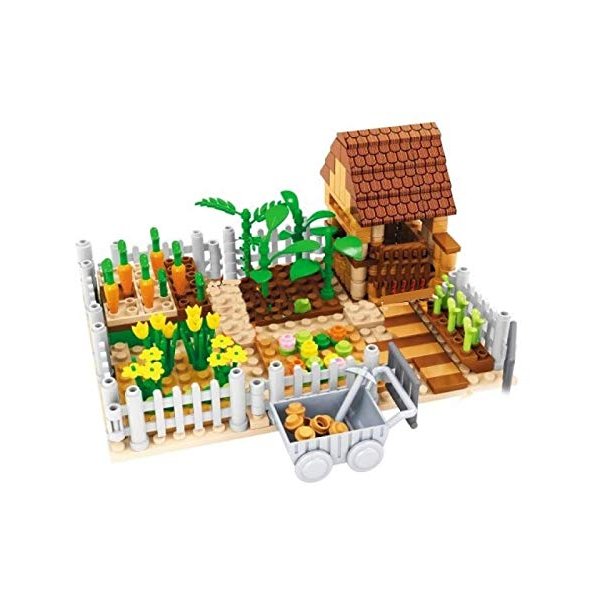 General Jim's Country Garden Farm House Working Fields Building Blocks Toy Bricks Building Set with Accessories Fun Set for Teens and Adults