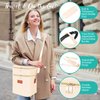 PIIOSER Breastmilk Cooler Bag with Ice Pack Fits 6 Baby Bottles Up to 9 Ounce, Insulated Baby Bottle Tote Bags, Double Layer Waterproof Leak-Proof with Shoulder Strap for Nursing & Working Mom (Cream)