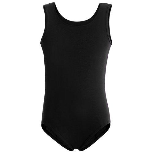 Magic Town Leotards for Girls Toddler Ballet Dance Tank Top Gymnastics bodysuit (4-6,Black)