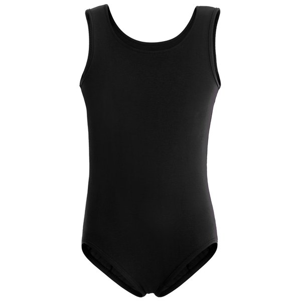 Magic Town Leotards for Girls Toddler Ballet Dance Tank Top Gymnastics bodysuit (4-6,Black)