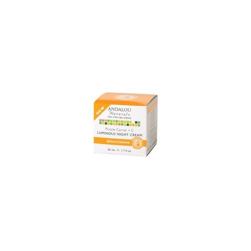 Andalou Naturals Facial Care Purple Carrot + C Luminous Night Cream 1.7 fl. oz. Moisturizers - 2pc