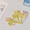 Yonchic 3-Piece Floral Metal Hair Clips, Lily Flower Hair Claw for Thin/Medium Thick Hair Claws, Elegant Barrettes Strong Hold Hair Clamps Non Slip Cute Hair Catch Clip Accessories (3-Color Lily)