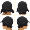 Short Pixie Cut Wigs For Black Women Mommy Wig Brazilian Human Hair Wigs Finger Ocean Wave Wig Remy Human Hair Wig For Party (Nature Black Pixie Cut Wigs S16)