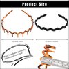 3 Pcs Zig Zag Headbands Shark Tooth Hair Comb Headband Wavy Shape Headband with Teeth Hair Band Hair Hoop Accessory Plastic Headbands for Women Men