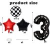 PANRRPERS Race Car Birthday Balloons Racing Banner 40 Inch Racetrack Number 0-9 Balloon for Baby Shower Birthday Race Car Themed Party Decoration (Number 3)