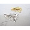 Small gold or silver flower hair barrette alligator clip bridal clip bridal (Primary color: Gold)