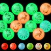 NOVWANG Christmas Glow in The Dark Bouncy Balls, 24Pcs 1.25 Inches Bouncing Balls Christmas Stocking Stuffers Toys for Kids Christmas Party Favors