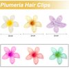 Canitor Small Flower Hair Clips for Girls 1.8 inch Hawaiian Plumeria Flower Hair Clips For Women Frangipani Flower Clips Cute Hair Accessories Luau Tropical Party Decoration