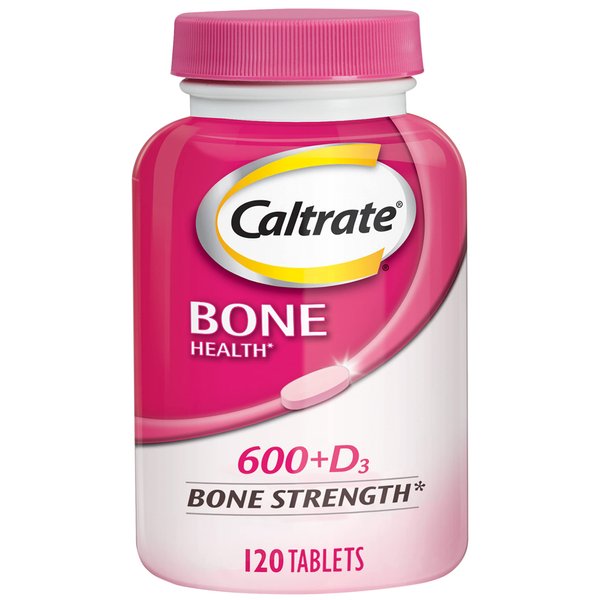 Caltrate 600 Plus D3 Calcium and Vitamin D Supplement Tablets, Bone Health Supplements for Adults - 120 Count