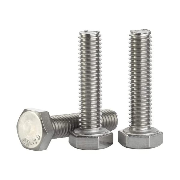 1/4-20 x 2" (3/8" to 4" Available) Hex Head Screw Bolt, Fully Threaded, Stainless Steel 18-8, Plain Finish, Quantity 20