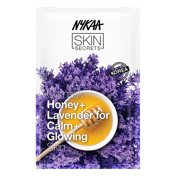 Nykaa Naturals Skin Secrets Bubble Sheet Mask - Tones, Softens, and Conditions Your Skin - Reduces Puffiness and Redness - Leaves Your Skin Feeling Fresh and Clean - Honey and Lavender - 0.67 oz