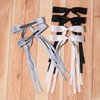 LFOUVRE Bow Hair Clips and Barrettes for Women - 6pcs Ribbon Bows and Metal Claw Clips with Tassels for Girls and Teens
