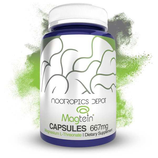 Nootropics Depot Magtein Magnesium L-Threonate Capsules | 180 Count | Mineral Supplement | Natural | Supports Mitochondrial Function | Boosts Energy and Cognitive Function