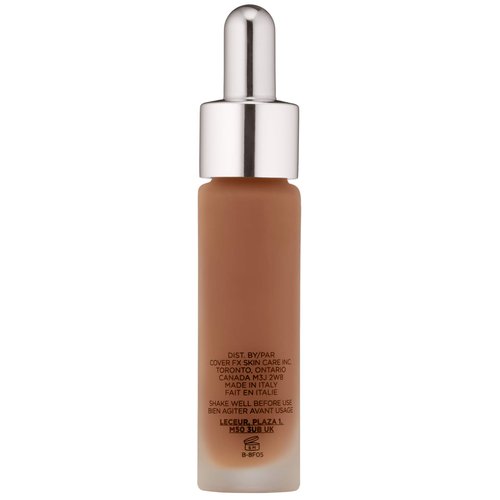 COVER FX Custom Cover Drops, Multi-Use Shade-Adjusting Liquid Foundation and Concealer Makeup, Vegan & Cruelty-Free Lightweight Skin Enhancer, 0.25 Fl Oz, N Deep 4