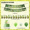 Snake Birthday Decorations 32 Pcs Snake Party Supplies with Green Birthday Banner Cake&Cakecup Topper Balloons for Kids Boys Birthday Party Decor