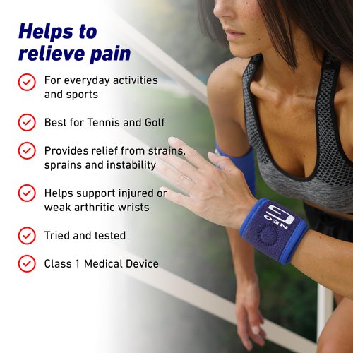 Neo-G Wrist Band for Working Out - Tennis Wristbands, Bowling Wrist Support, Basketball Wristband. For Strains, Sprains, Instability, Injuries - Adjustable Compression - Class 1 Medical Device