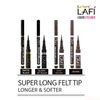 Laflare LAFI Liquid Eyeliner, Super Long Felt Tip, Long-Lasting Makeup, Waterproof & Smudgeproof, All Day Long Eye Liner (Matte Black)