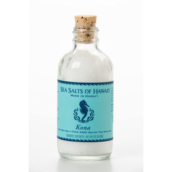Sea Salts Of Hawaii Pure Kona Deep Sea Salt Hawaiian Sea Salt, 3.5 Ounce Bottle - Made in Hawaii