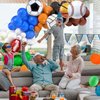 Sport Balloons Arch Garland Football Party Decoration White Green Brown Orange Blue Balloons Camping Party Supplies for Sport Theme Birthday Party Decorations