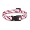 Casual Canine Nylon Pooch Patterns Dog Collar, Fits Necks 18" to 26", Pink Argyle