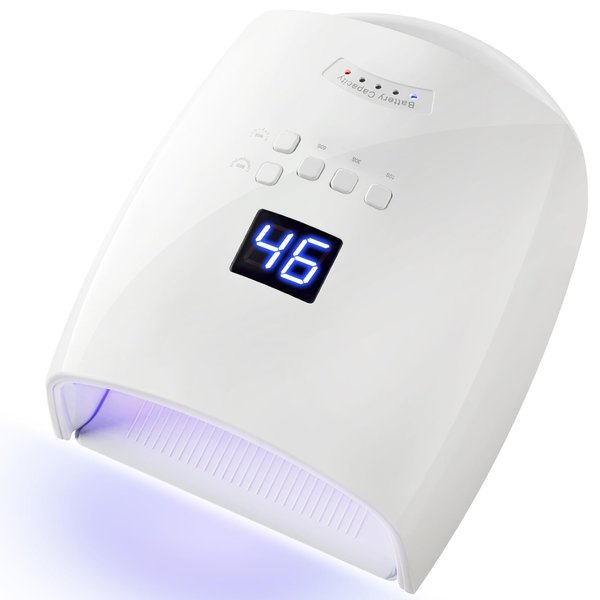 NailFace Cordless UV LED Nail Lamp, Rechargeable 66W UV Light Nail Curing Lamp for Gel Nail Acrylic Polish with Auto Sensor & 5 Timer for Home & Salon