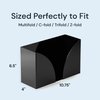 SimplyImagine Countertop Paper Towel Holder Dispenser - Black Acrylic Napkin Holders for Kitchen or Bathroom for Multifold, C Fold, Trifold, Z Fold - Disposable Hand Towel Tray, Commercial or Home Use