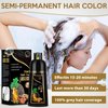 Hair Dye Shampoo for Gray Hair, 3 in 1 Herbal Shampoo Hair Dye for Women Men, Hair Color Shampoo 500ml (Black)