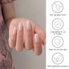DUKASOU Semi Cured Gel Nail Strips, Pink 28 PCS Solid Color Gel Nail Strips Works with UV Light, Salon Quality Gel Nail Stickers Full Nail Wraps