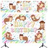 Wonmelody Otter Birthday Party Decorations 5 * 3 ft Otter Birthday Backdrop Banner Cute Otters Theme Decorations Cute Sea Animals Friends Party Supplies for River Friends 1st 7th 10th Birthday Party