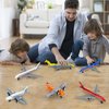 Toy Airplane 6 Pack, Diecast Airplane Toy for Boys Age 3 4-7 8-12, Alloy Planes Model/Glider Planes/Airlines Plane Toys for Kids Birthday Cake Toppers Airforce Party Favors