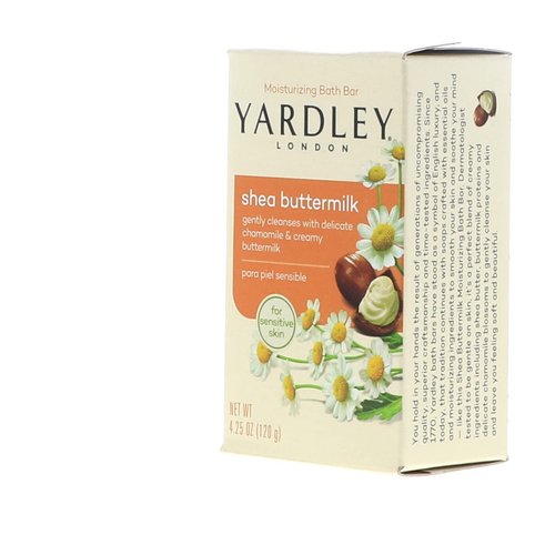 Yardley London Sensitive Skin Shea Buttermilk Bar Soap, 4.25 oz (Pack of 2)