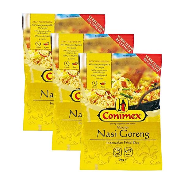 Conimex Nasi Goreng Mix - (3-Packs) - Indonesian Fried Rice Seasoning Mix, Dutch Holland Import
