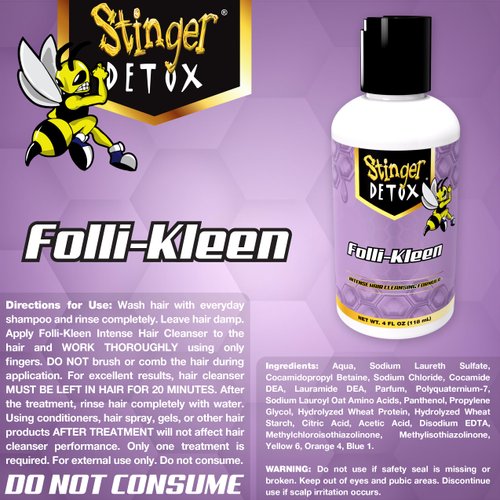 Stinger Detox Folli-Kleen Hair Shampoo Cleanser - 4 FL OZ