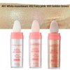 3 Color Polvo De Hadas, Body Glitter Highlighter Powder Fairy Stick for Makeup Shimmer and Shine High Gloss Blush Contour Powder Makeup - Sparkle Patting Powder for Hair Face Eyes Body
