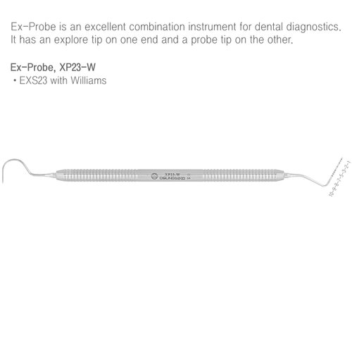Dental Explorer Probe 23/Williams Shepherd's hook Explorer + Probe -XP23-W