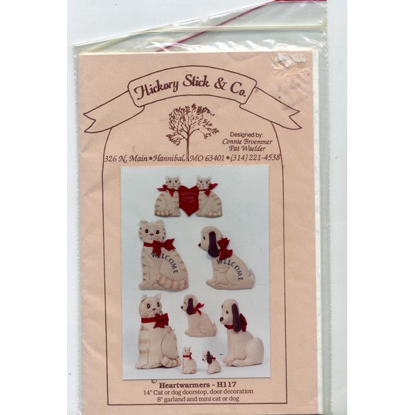 Heartwarmers H117 Hickory Stick & Co. Cat or Dog Doorstop, Door Decoration, Garland