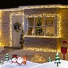 JMEXSUSS 2Pack Warm White Solar String Lights for Outside, Each 100 LED 42.7ft Solar Christmas Lights Outdoor Waterproof, 8 Modes Twinkle Fairy Mini Lights for Christmas Tree Garden Wedding Party